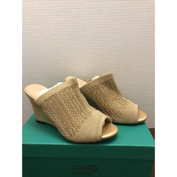 Lauren Lorraine MARTHA in Gold Size 8.5 - Picture 1 of 6